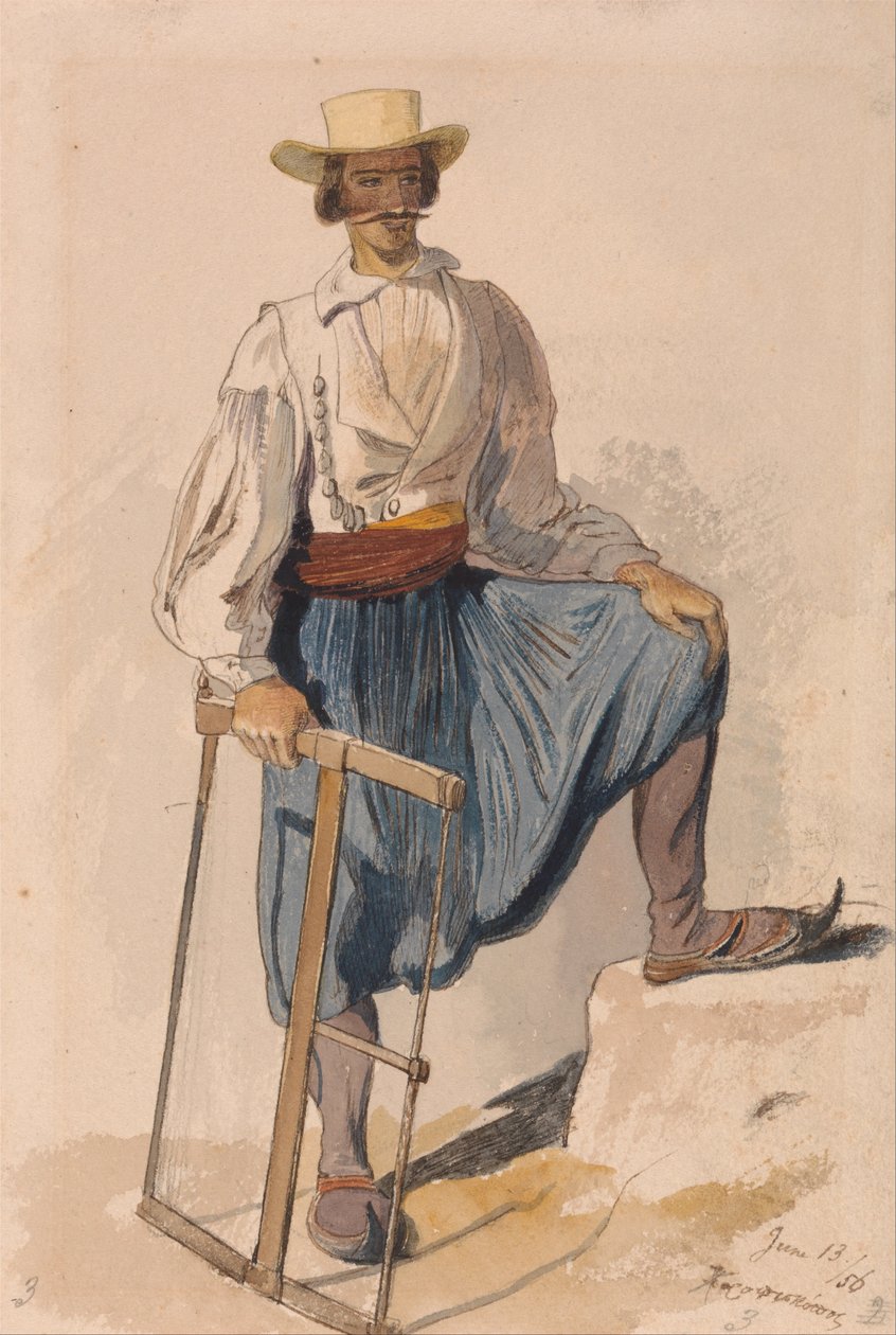 Kreikan puunleikkaaja, 13. kesäkuuta /56 tekijältä Edward Lear