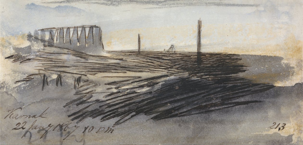 Karnak, 22:00, 22. tammikuuta 1867 (213) tekijältä Edward Lear