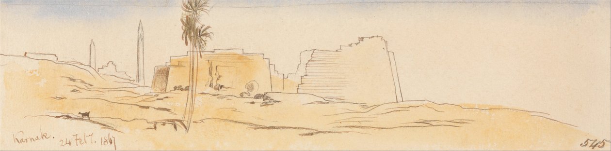 Karnak, 24. helmikuuta 1867 (545) tekijältä Edward Lear