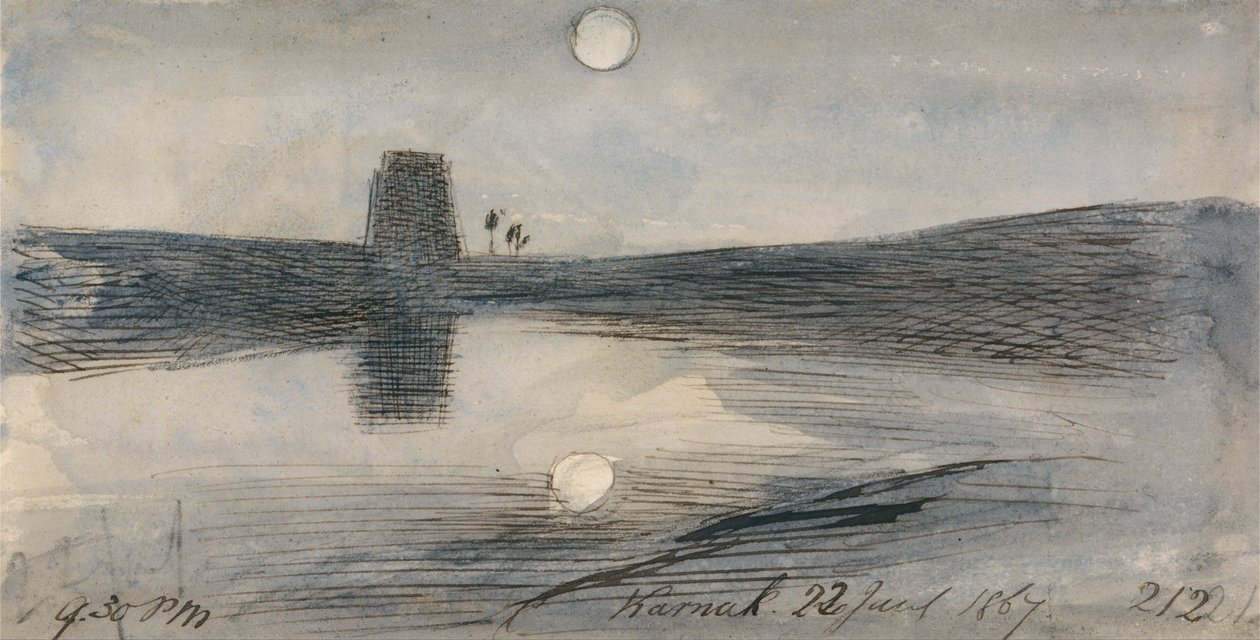 Karnak, 21.30, 22. tammikuuta 1867 (212) tekijältä Edward Lear