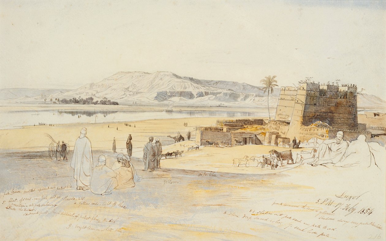 Luxor, 17. helmikuuta 1854 tekijältä Edward Lear