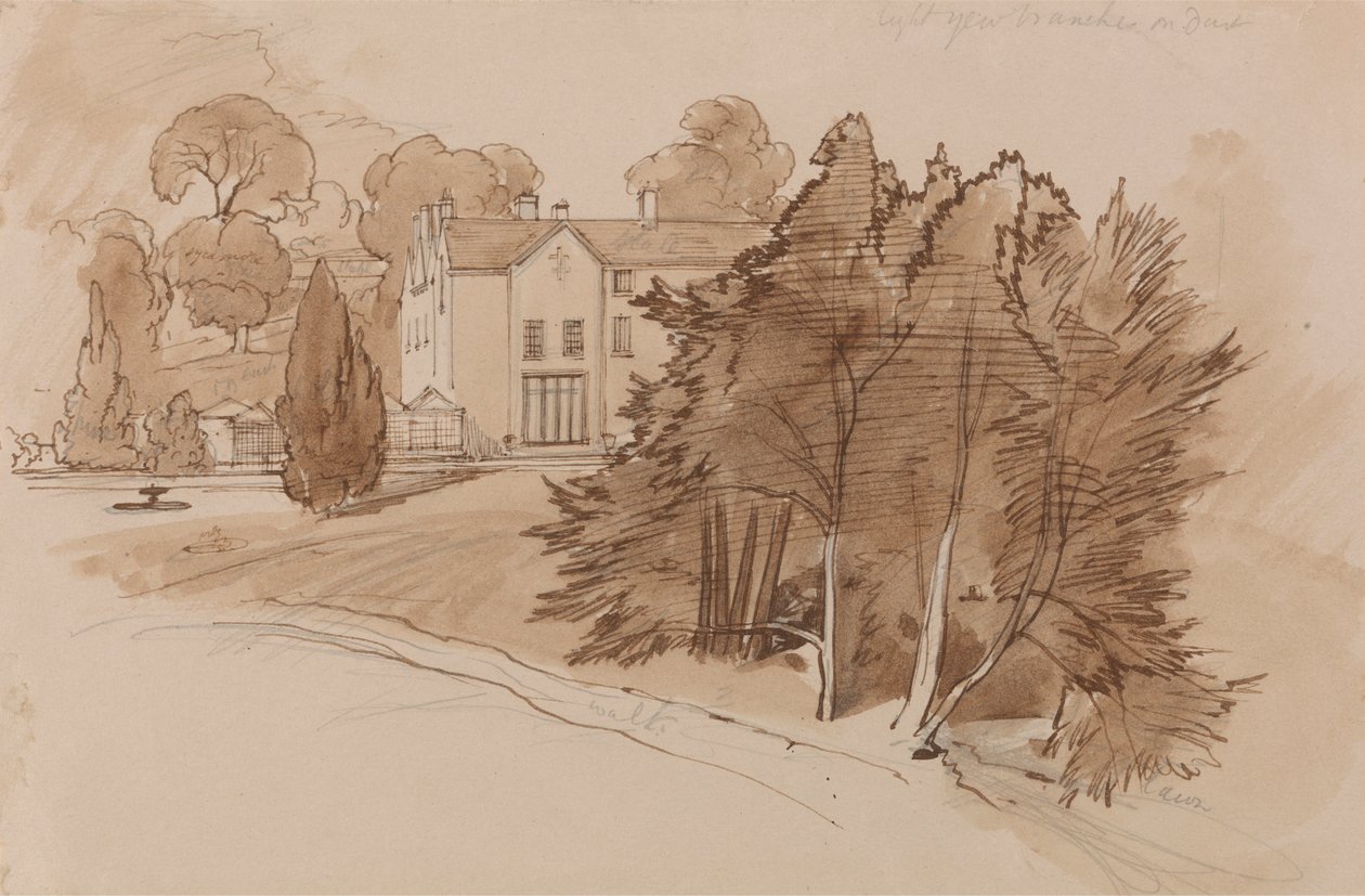 Manor (Knowsley Lane?) tekijältä Edward Lear