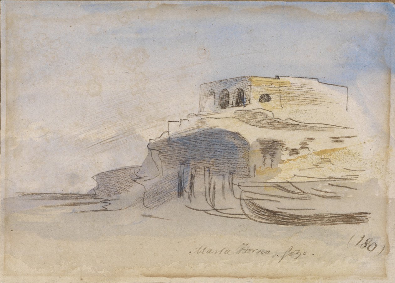 Pastauuni, Gozo, Malta, 1866 tekijältä Edward Lear