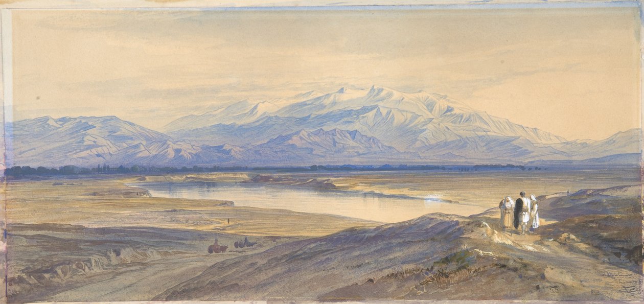 Olympus-vuori Larissasta, Thessaliasta, Kreikasta tekijältä Edward Lear