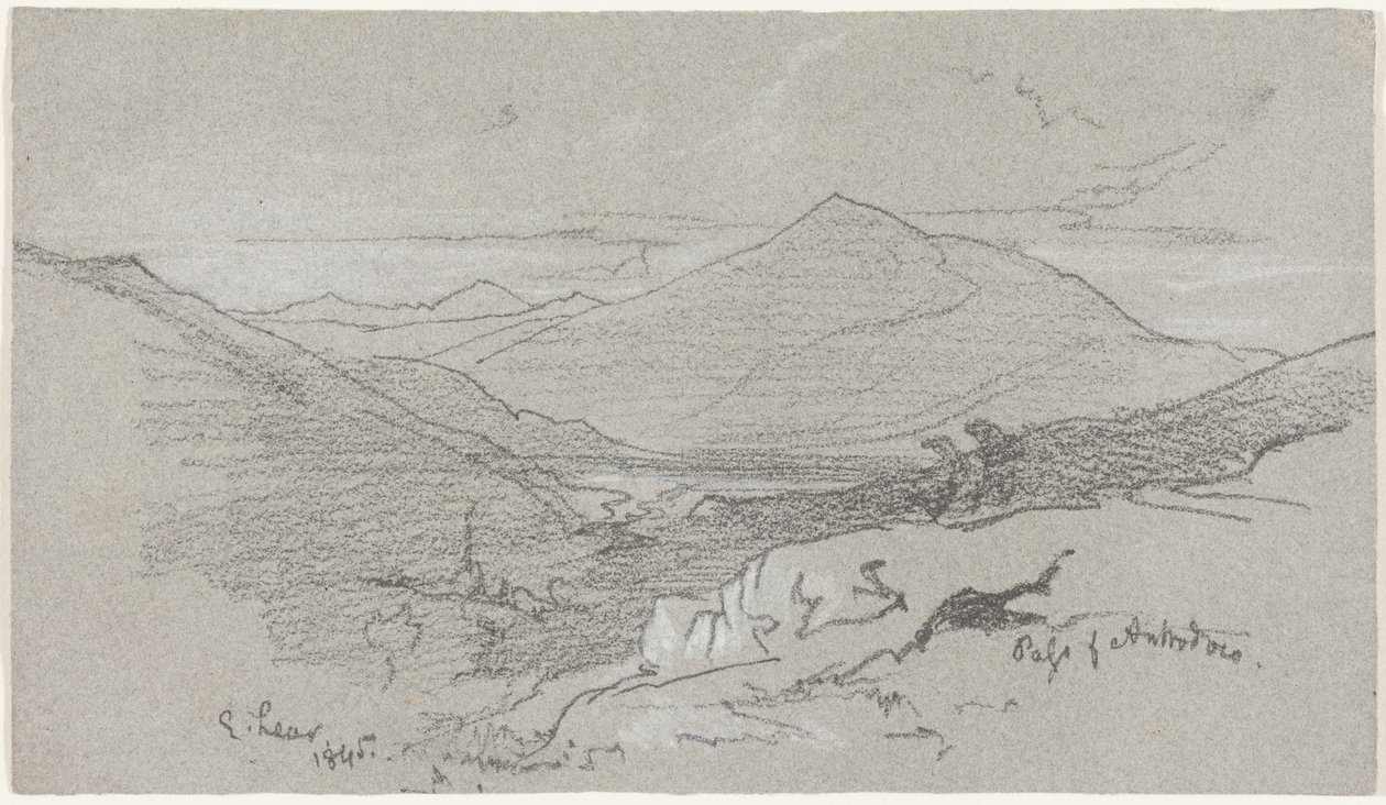 Vuoristoinen näkymä Antrodocosta tekijältä Edward Lear