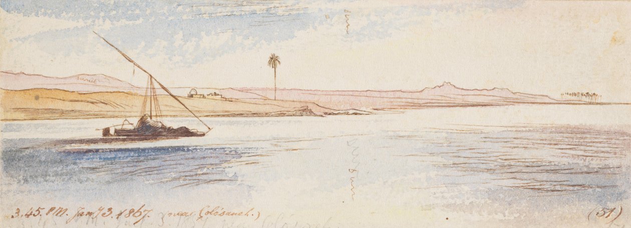 Colosanehin lähellä; 3. tammikuuta 1867 klo 15.45 (51) tekijältä Edward Lear