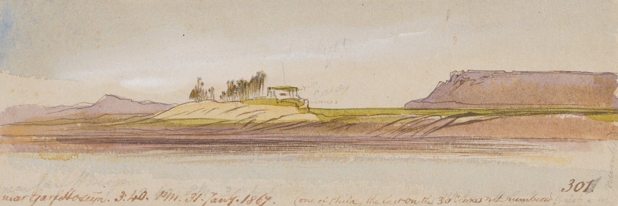 Garf Hoseynin lähellä; 31. tammikuuta 1867 klo 15.40 (301) tekijältä Edward Lear