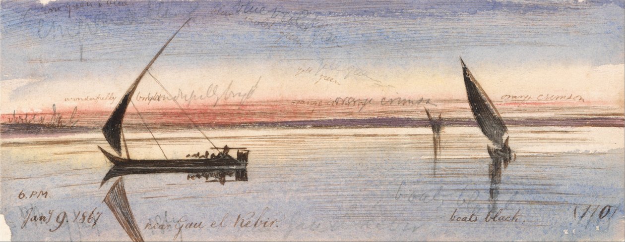 Gau el Kebirin lähellä tekijältä Edward Lear
