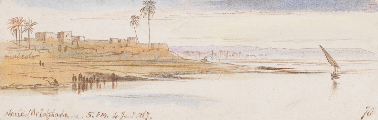 Nesle Melaghara; 1867 tammikuun 4. päivä klo 17.00 (70) tekijältä Edward Lear