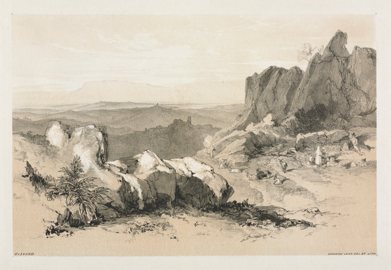 Olevano. tekijältä Edward Lear