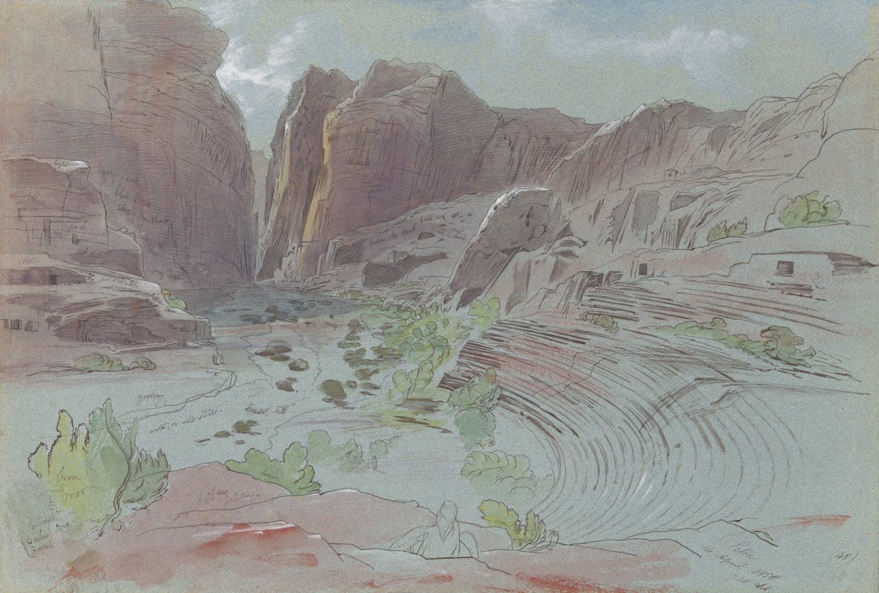 Petra, 14. huhtikuuta 1858 tekijältä Edward Lear