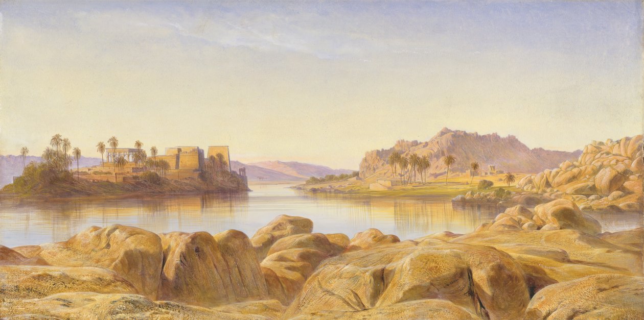 Philae, Egypti, 1863. tekijältä Edward Lear