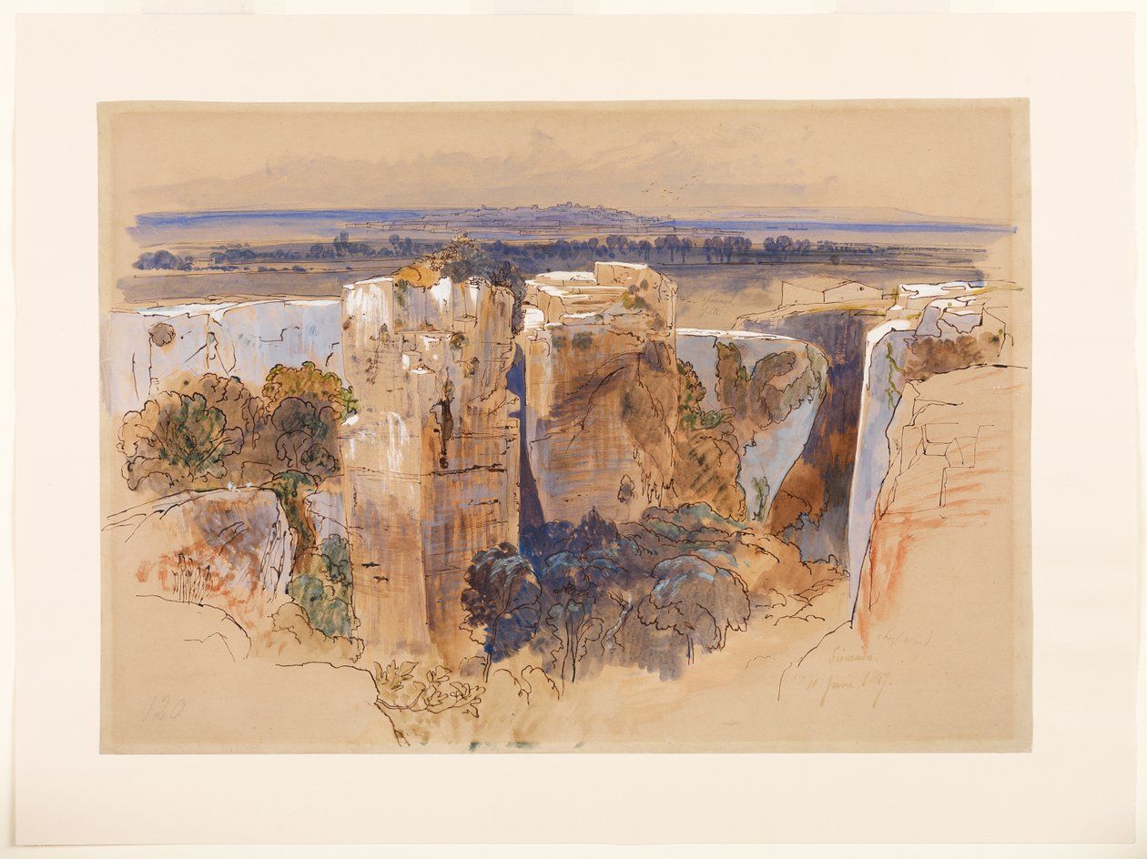 Syrakusan louhokset, 11. kesäkuuta 1847 tekijältä Edward Lear