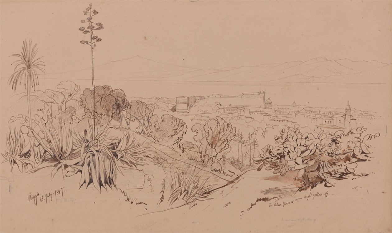 Reggio, 26. heinäkuuta 1847 tekijältä Edward Lear