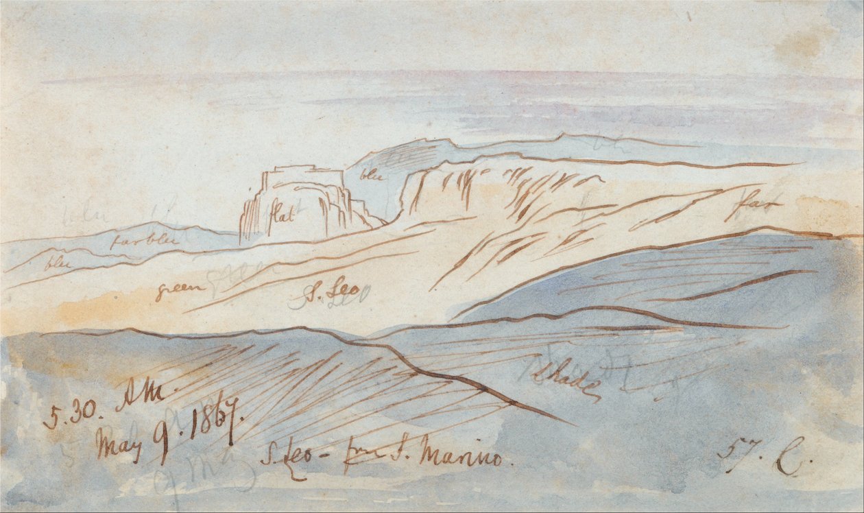 San Leo alkaen San Marino tekijältä Edward Lear