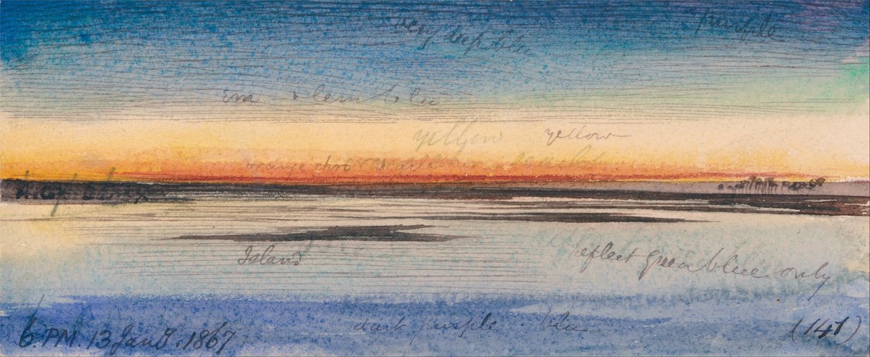 Auringonlasku Niilin varrella tekijältä Edward Lear