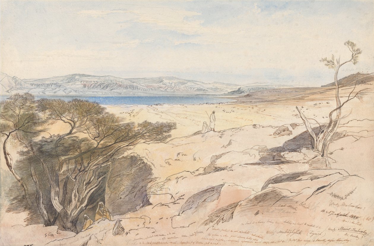 Kuollutmeri, 16. ja 17. huhtikuuta 1858. tekijältä Edward Lear