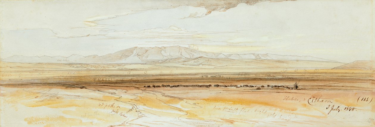 Kaksi näkymää Thebesiin tekijältä Edward Lear
