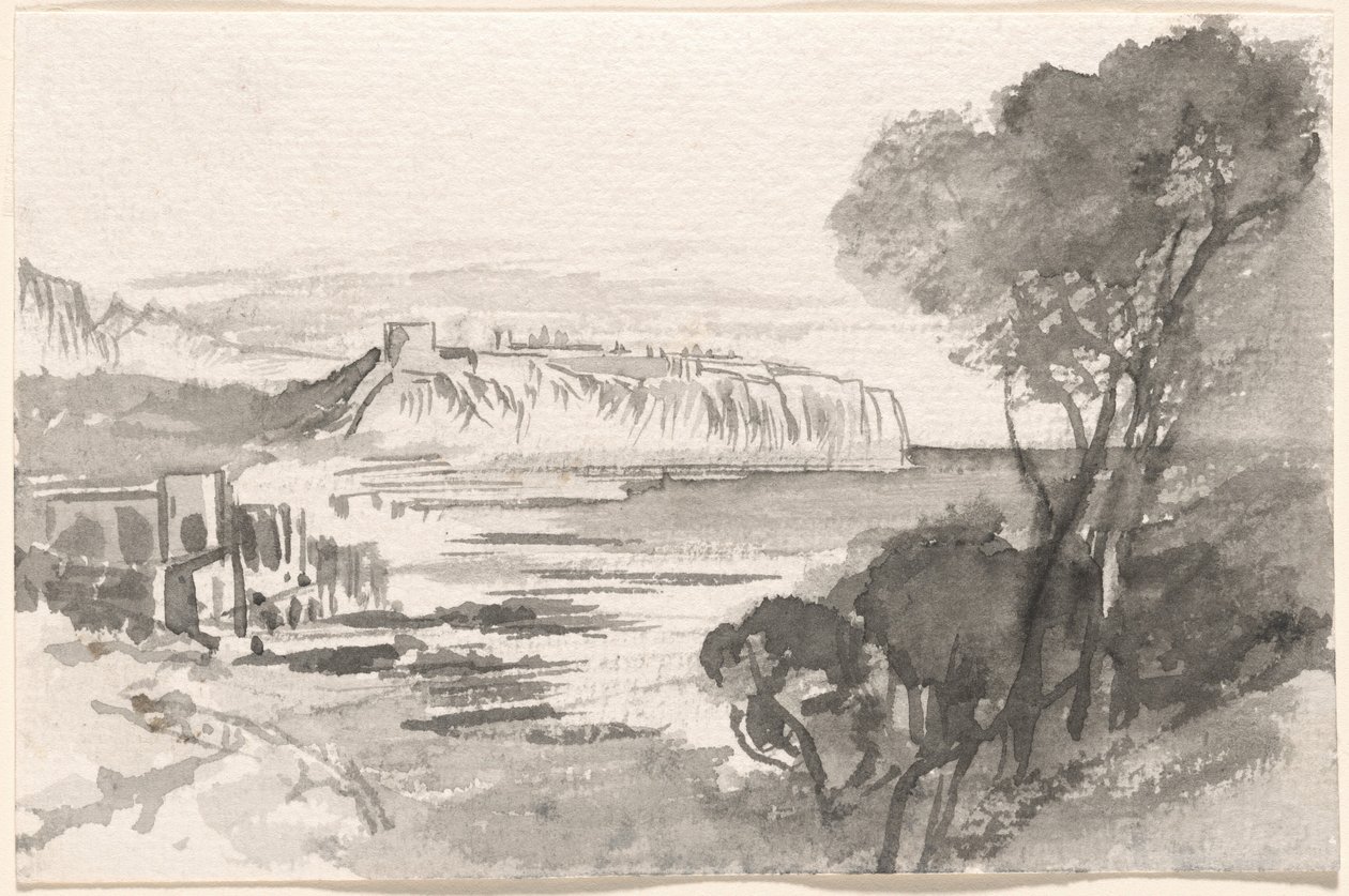 Näkymä lahden yli (Monaco) tekijältä Edward Lear