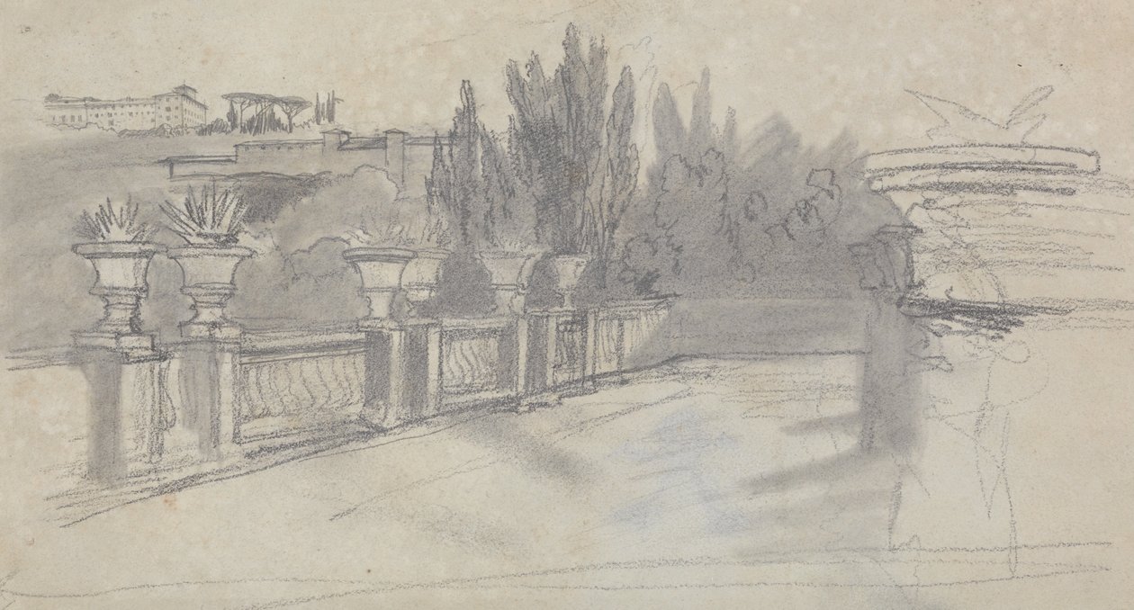 Villa Torlania, entinen Villa Conti, Erascati tekijältä Edward Lear