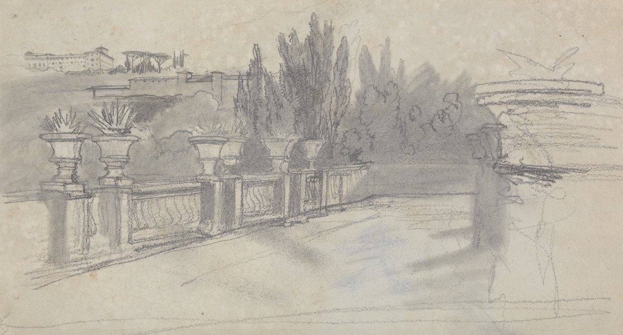 Villa Torlania, entinen Villa Conti, Erascati tekijältä Edward Lear