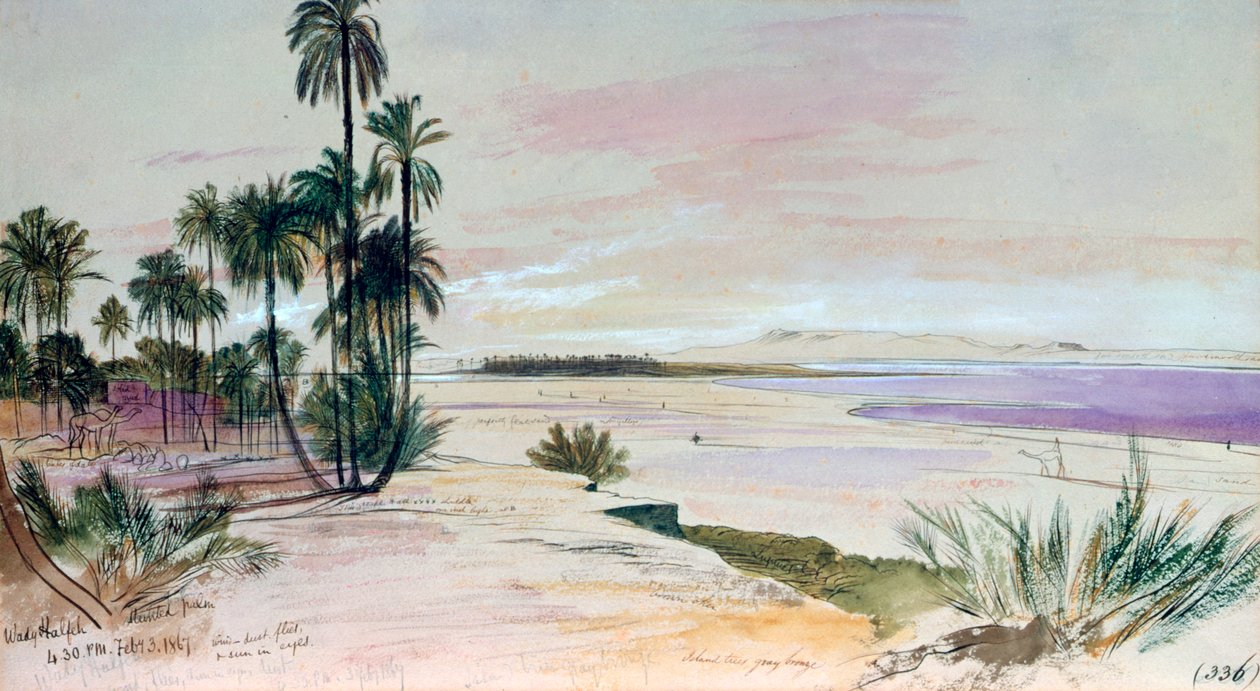 Wadi Halfa, esitys helmikuussa 1867 tekijältä Edward Lear