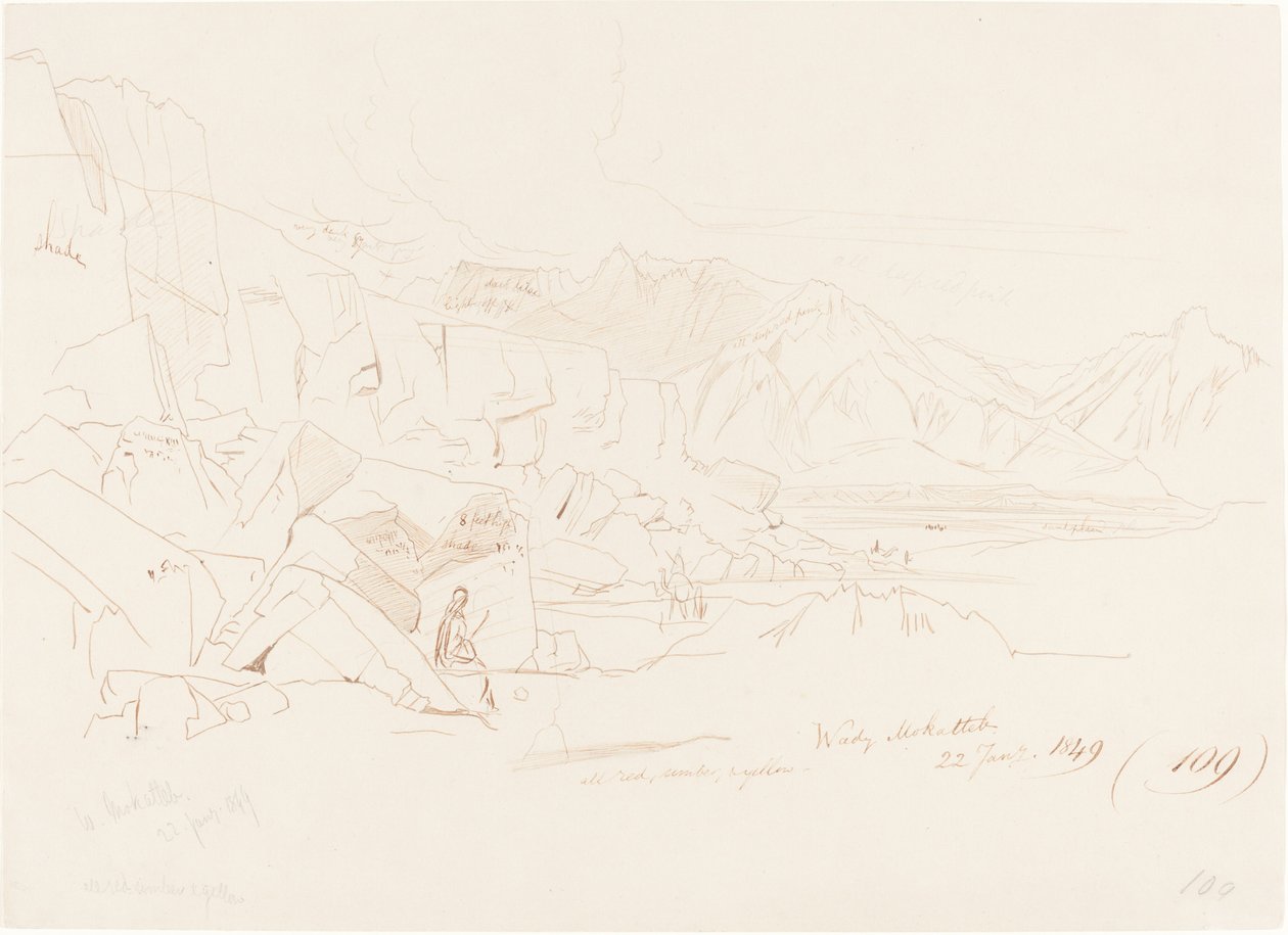 Office Valley, 1849. acabar tekijältä Edward Lear