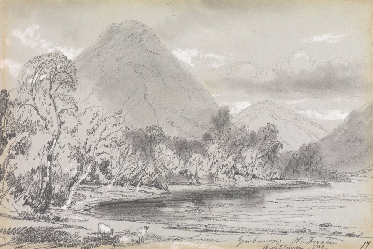 Yewbarrow, Wastwater, 16. syyskuuta 1836 tekijältä Edward Lear