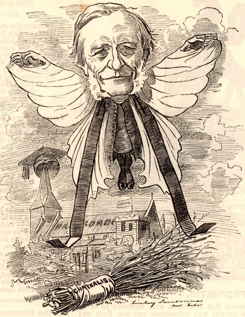 Karikatyyri George Granville Bradleysta tekijältä Edward Linley Sambourne