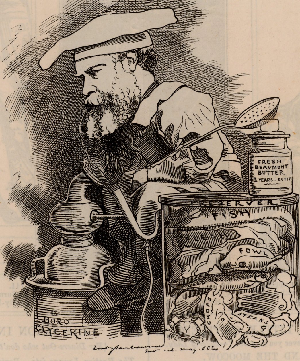 Sarjakuva Frederick Settle Barffista) Punch
