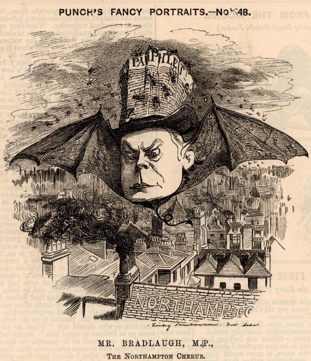 Charles Bradlaugh (1833-1891) tekijältä Edward Linley Sambourne
