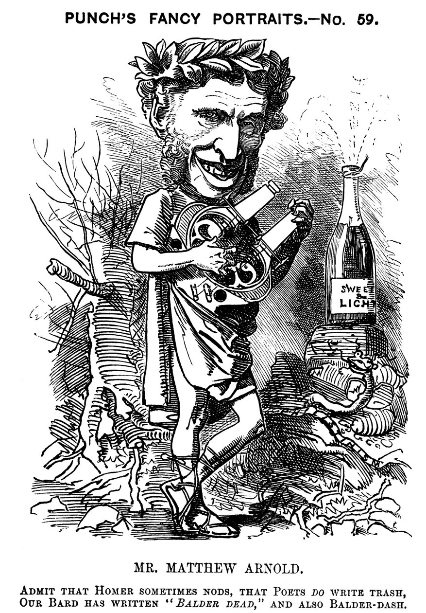Matthew Arnold 1822-1888, brittiläinen runoilija, kriitikko ja kasvatustieteilijä, 1881 tekijältä Edward Linley Sambourne