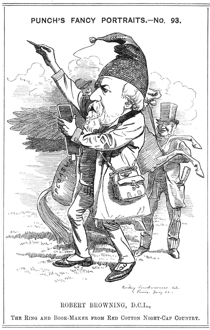 Robert Browning, englantilainen runoilija ja näytelmäkirjailija, 1882 tekijältä Edward Linley Sambourne