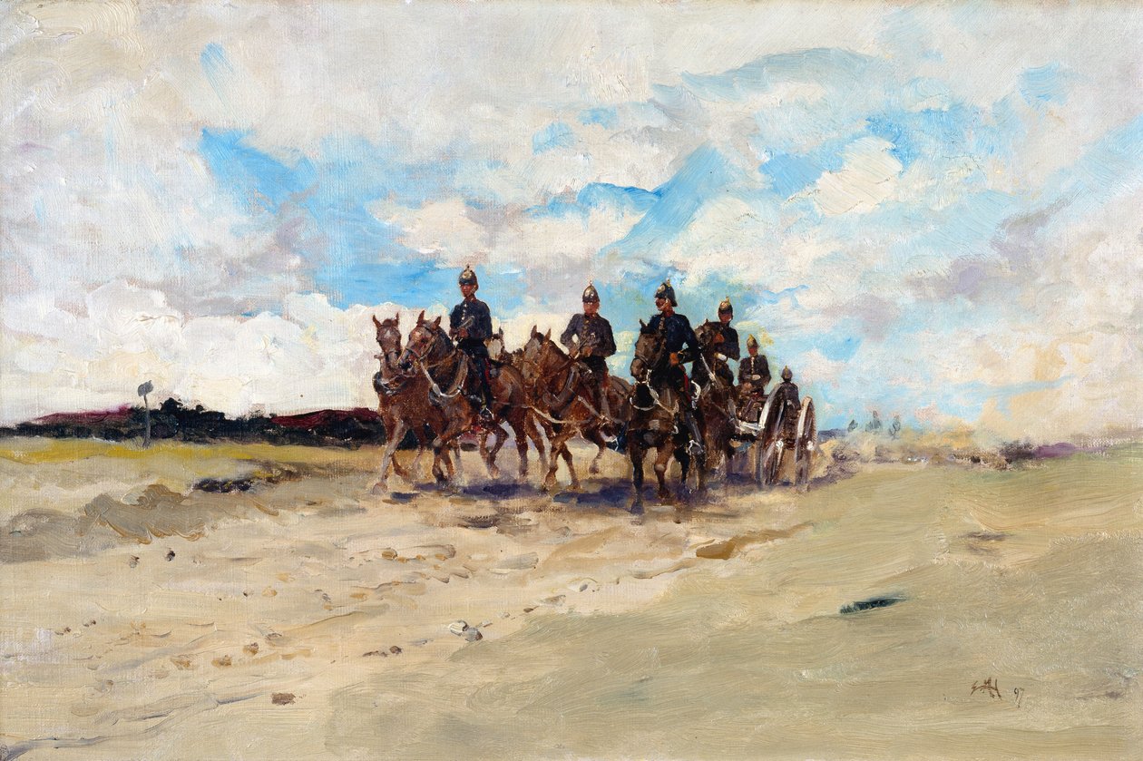 Royal Artillery, kenttäaseryhmä marssilla, 1897 tekijältä Edward Matthew Hale