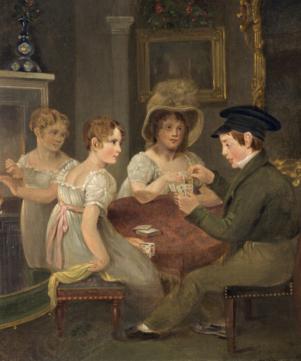 Rouva Sarah Cornock ja hänen kolme lastaan, n. 1810 tekijältä Edward Matthew Pearce
