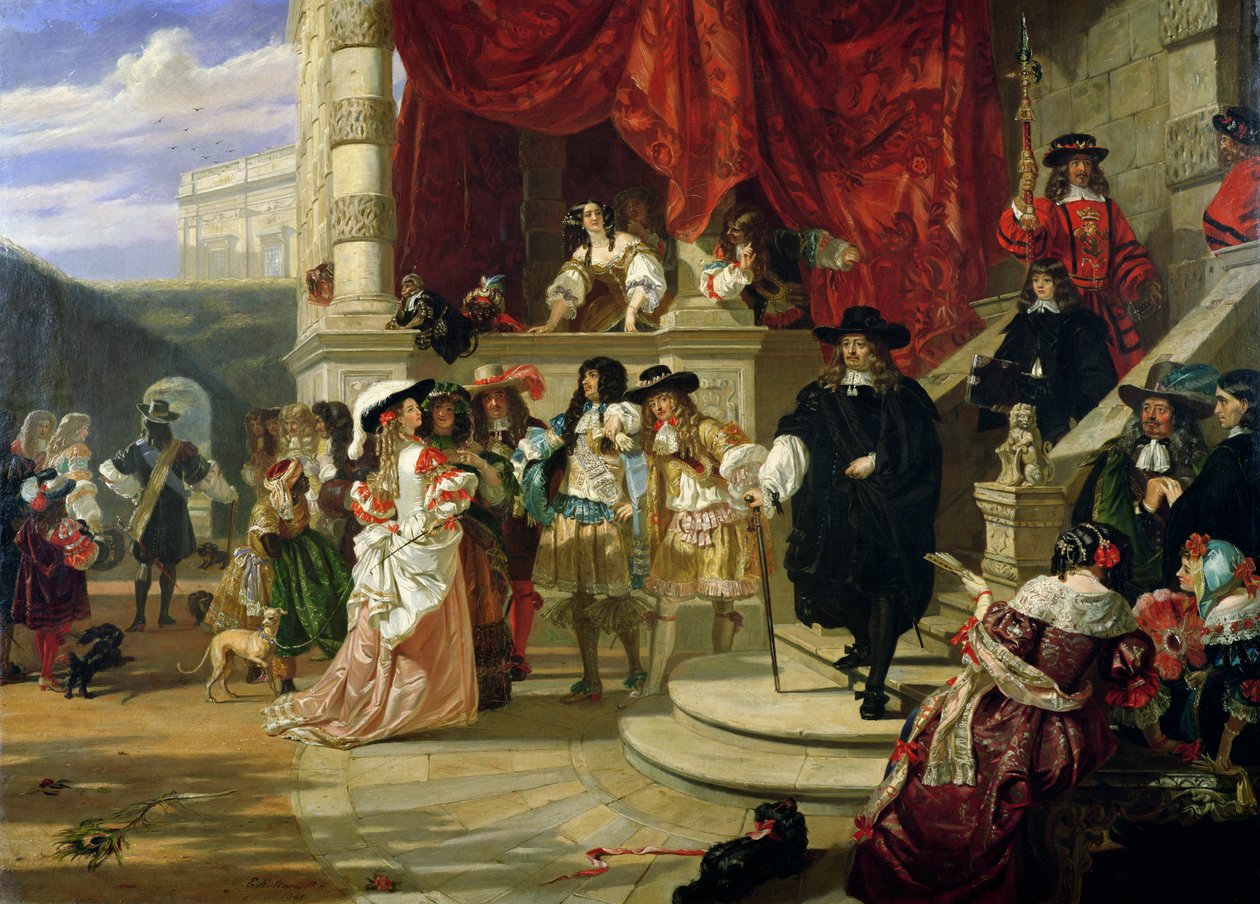 Clarendonin ensimmäisen jaarlin Edward Hyden (1609-74) kukistuminen, 1861 tekijältä Edward Matthew Ward