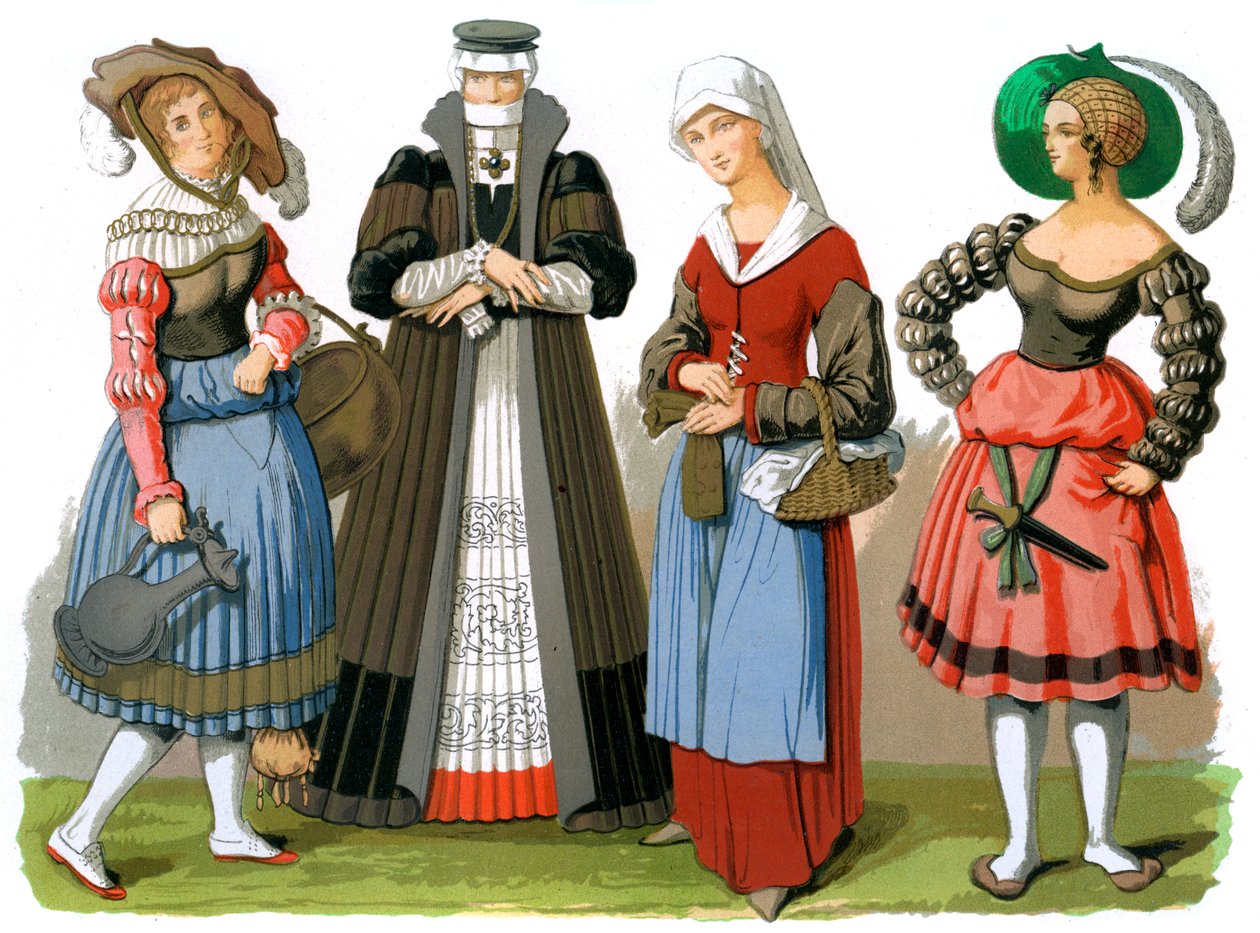 Sveitsiläiset puvut, 1400-1600-luku 1849. tekijältä Edward May