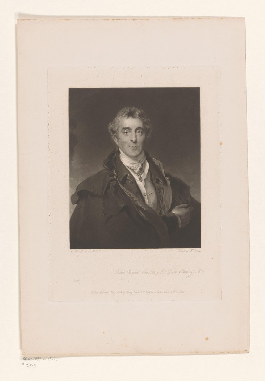 Muotokuva Arthur Wellesley Kenttämarsalkka Hänen armonsa Wellingtonin herttua (otsikko esineessä) tekijältä Edward McInnes