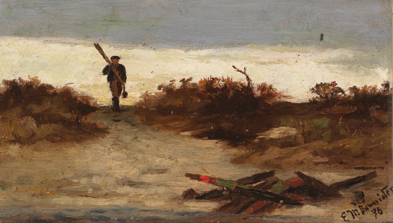 Kalastaja veden äärellä tekijältä Edward Mitchell Bannister