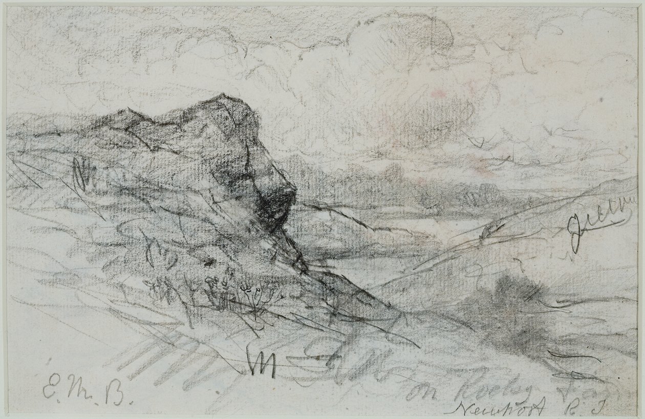 Newport, Rhode Island (#13B) c. 1880-luku (grafiitti paperille) tekijältä Edward Mitchell Bannister