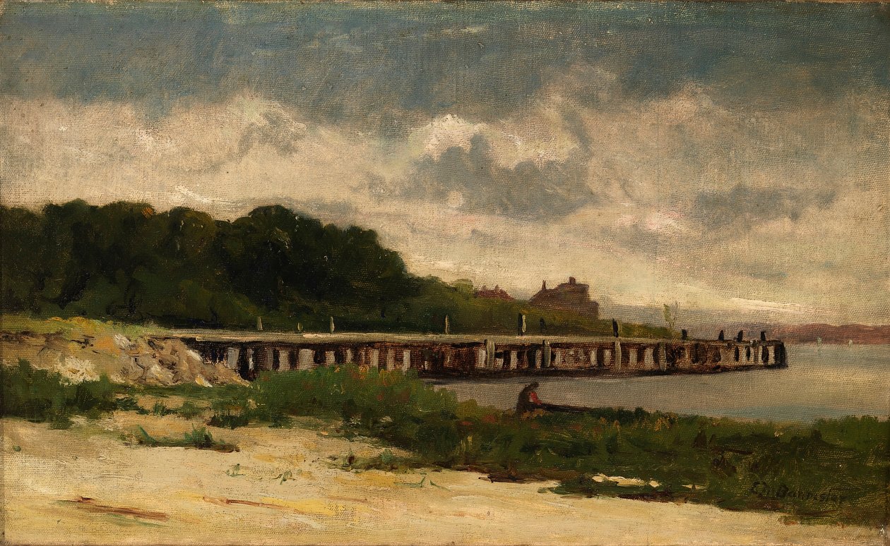 Nimetön (maisema laiturilla) tekijältä Edward Mitchell Bannister