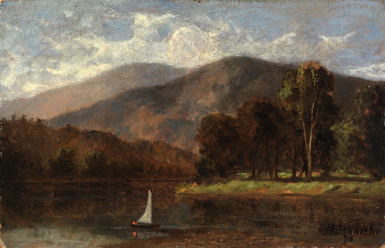 Nimetön (purjevene joessa) tekijältä Edward Mitchell Bannister