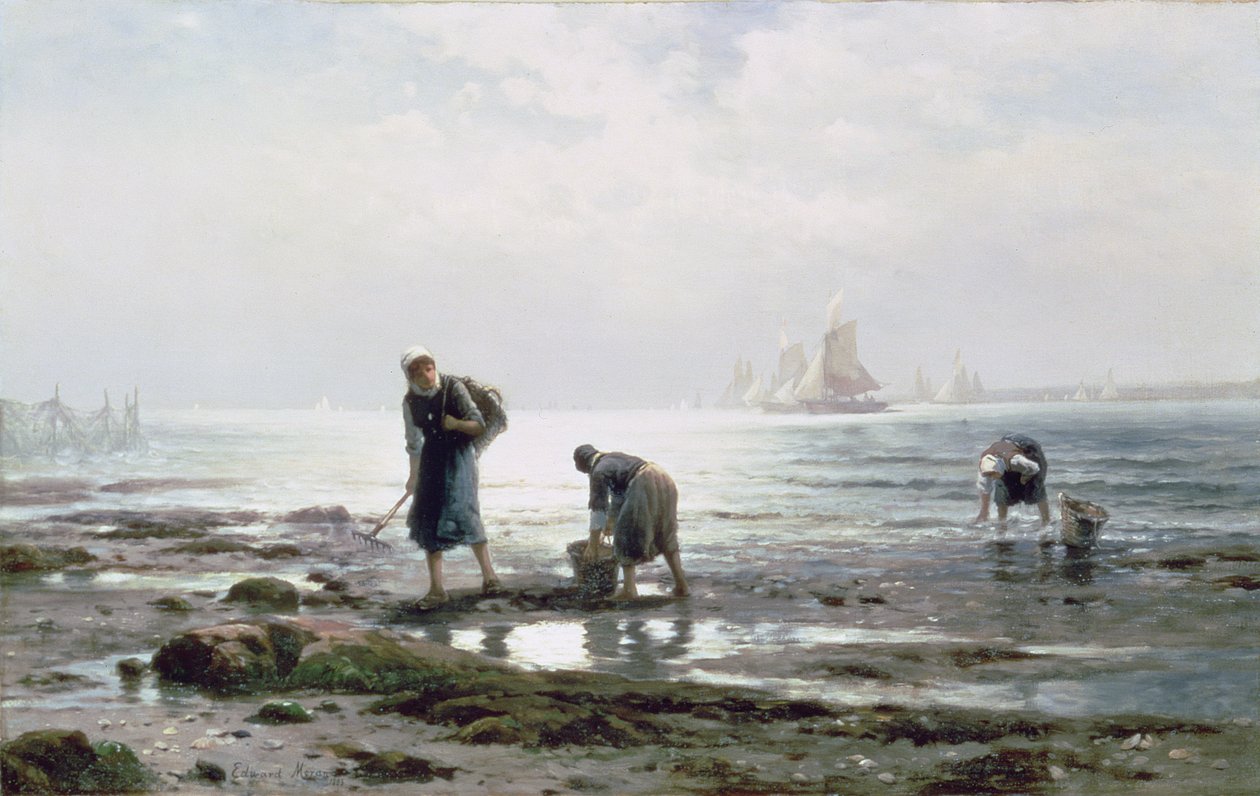 Oyster Gatherers, 1883 tekijältä Edward Moran
