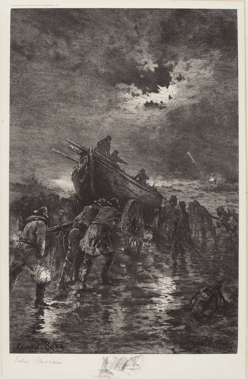 Untitled (Doryn laukaisu / Pelastukseen / haaksirikko) tekijältä Edward Moran
