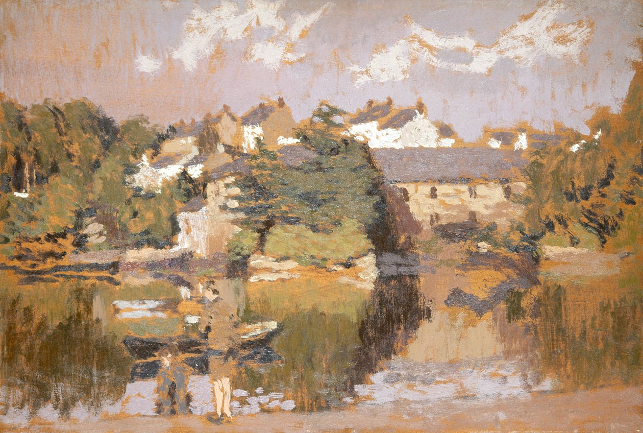 "Rakennuksia joen rannalla", 1923-1943 tekijältä Edward Morland Lewis