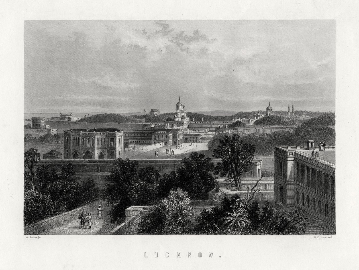Lucknow, Uttar Pradesh, Intia, 1800-luku tekijältä Edward Paxman Brandard