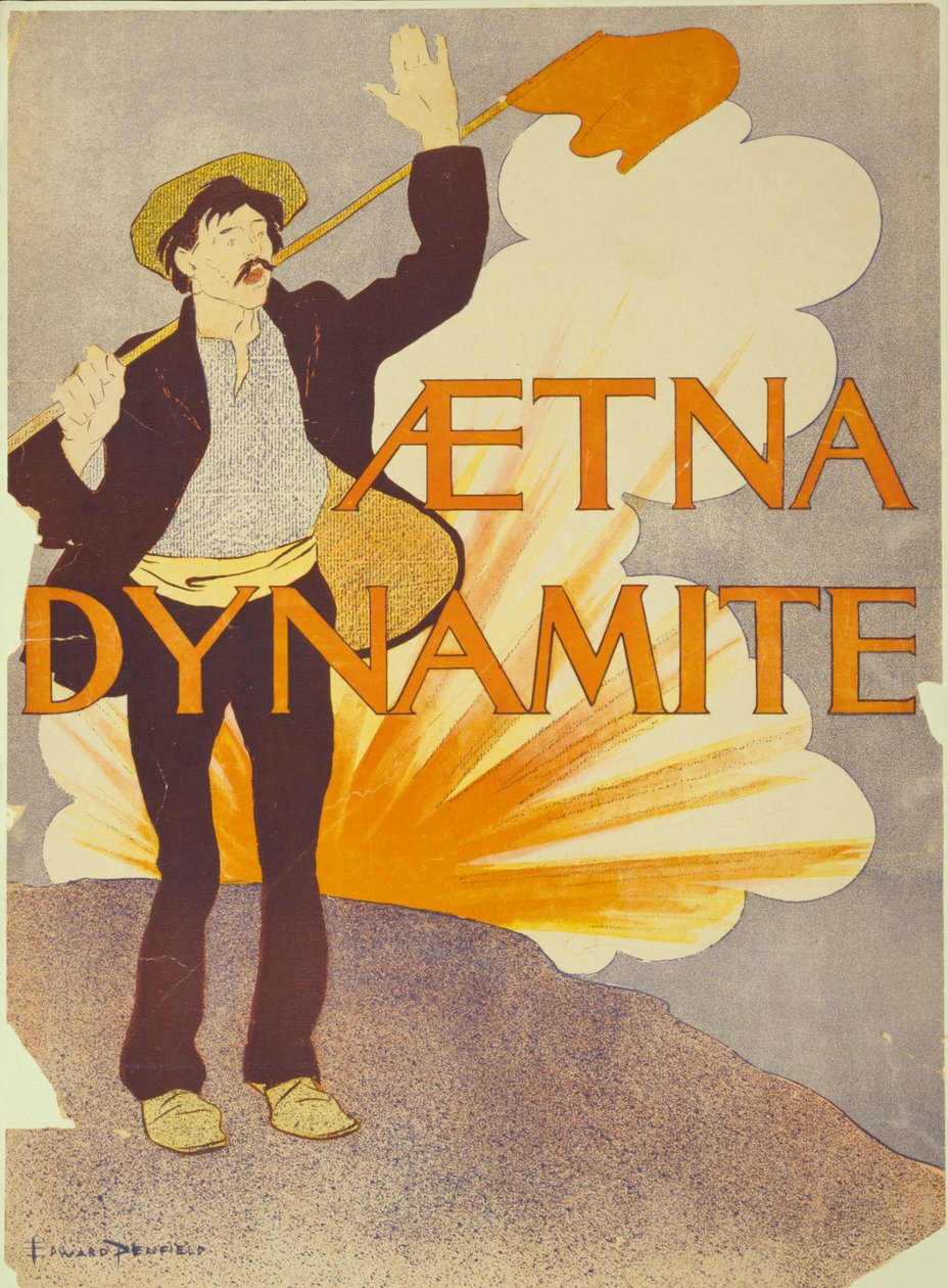 Aetna-dynamiitti, 1895 tekijältä Edward Penfield