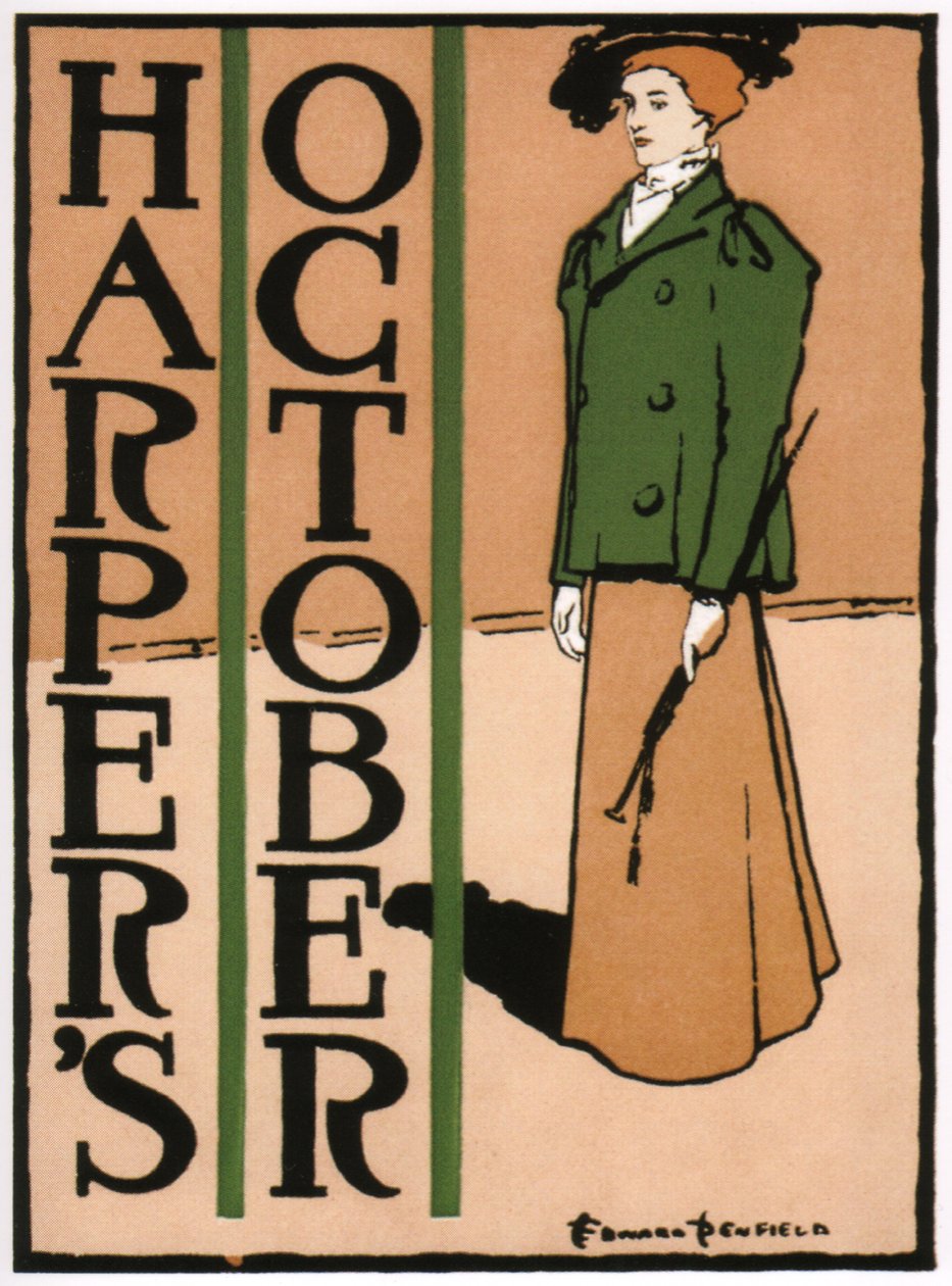 Harpers lokakuu, 1895 tekijältä Edward Penfield