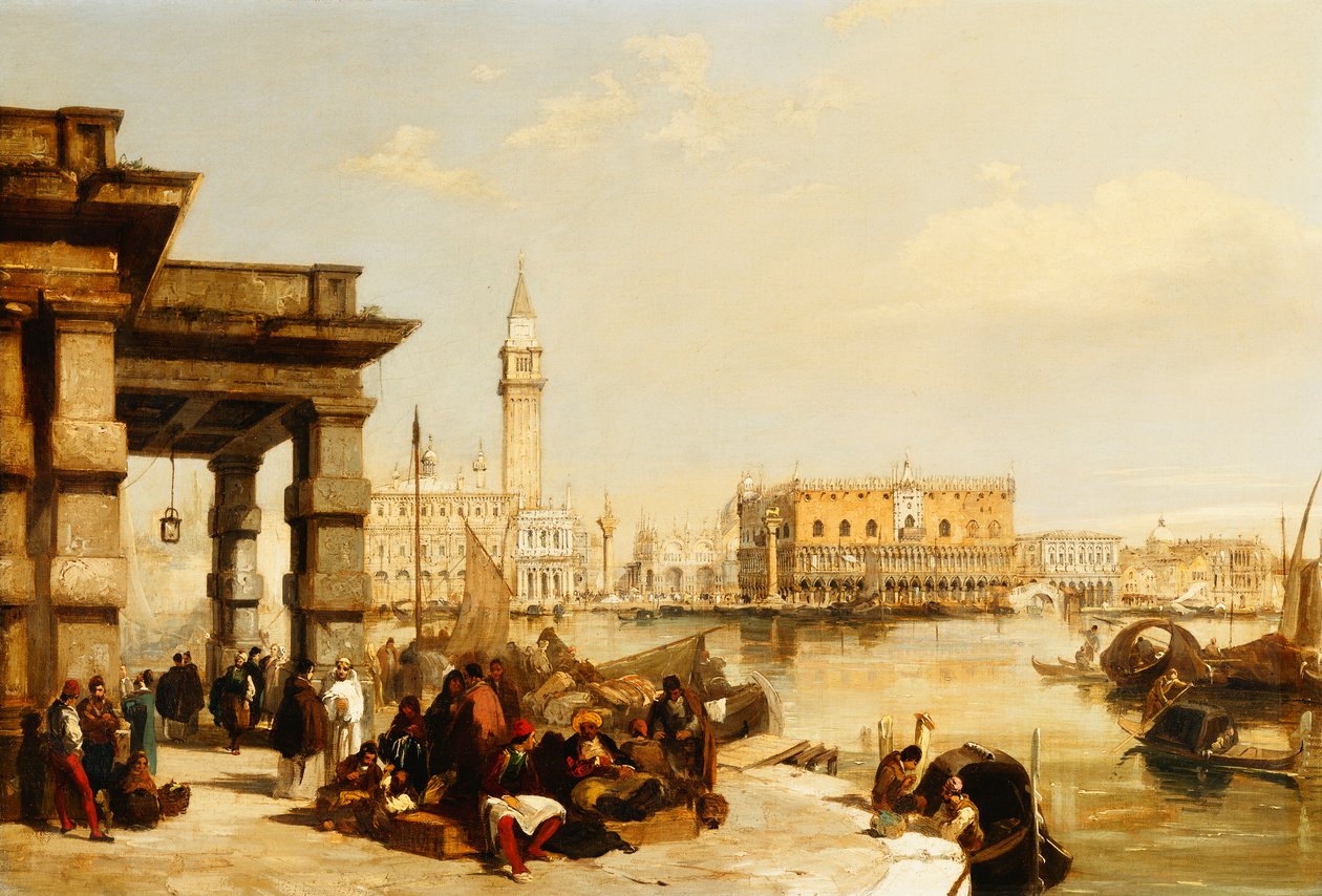 Näkymä Pyhälle Markukselle Venetsian Punta della Doganalta tekijältä Edward Pritchett