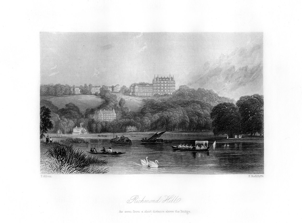 Richmond Hill, Richmond, 1800-luku. tekijältä Edward Radclyffe